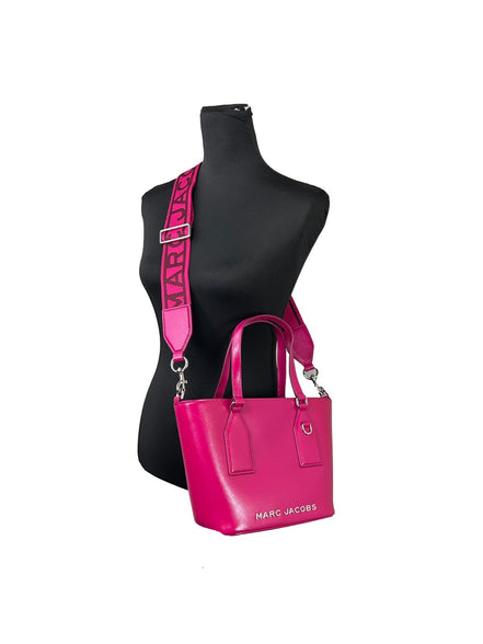Marc Jacobs Μικρή Ροζ Τσάντα Tote Crossbody από Δέρμα Saffiano