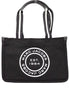 Marc Jacobs Medium Black Canvas Fabric Shoulder Convertible Tote Purse Bag