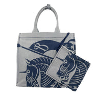 Burberry Navy EKD Canvas Tote Bag With Coin Pouch