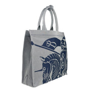 Burberry Navy EKD Canvas Tote Bag With Coin Pouch