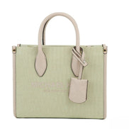 Michael Kors Mirella Small Powder Blush Canvas Shopper Crossbody Handbag Purse