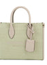 Michael Kors Mirella Small Powder Blush Canvas Shopper Crossbody Handbag Purse
