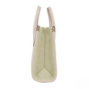 Michael Kors Mirella Small Powder Blush Canvas Shopper Crossbody Handbag Purse