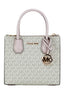 Michael Kors MICHAEL KORS Mercer 35S1GM9M2B Μεσαία Τσάντα Χιαστί Accordion από Δέρμα και Ύφασμα με Λογότυπο σε Απόχρωση Powder Blush Multi
