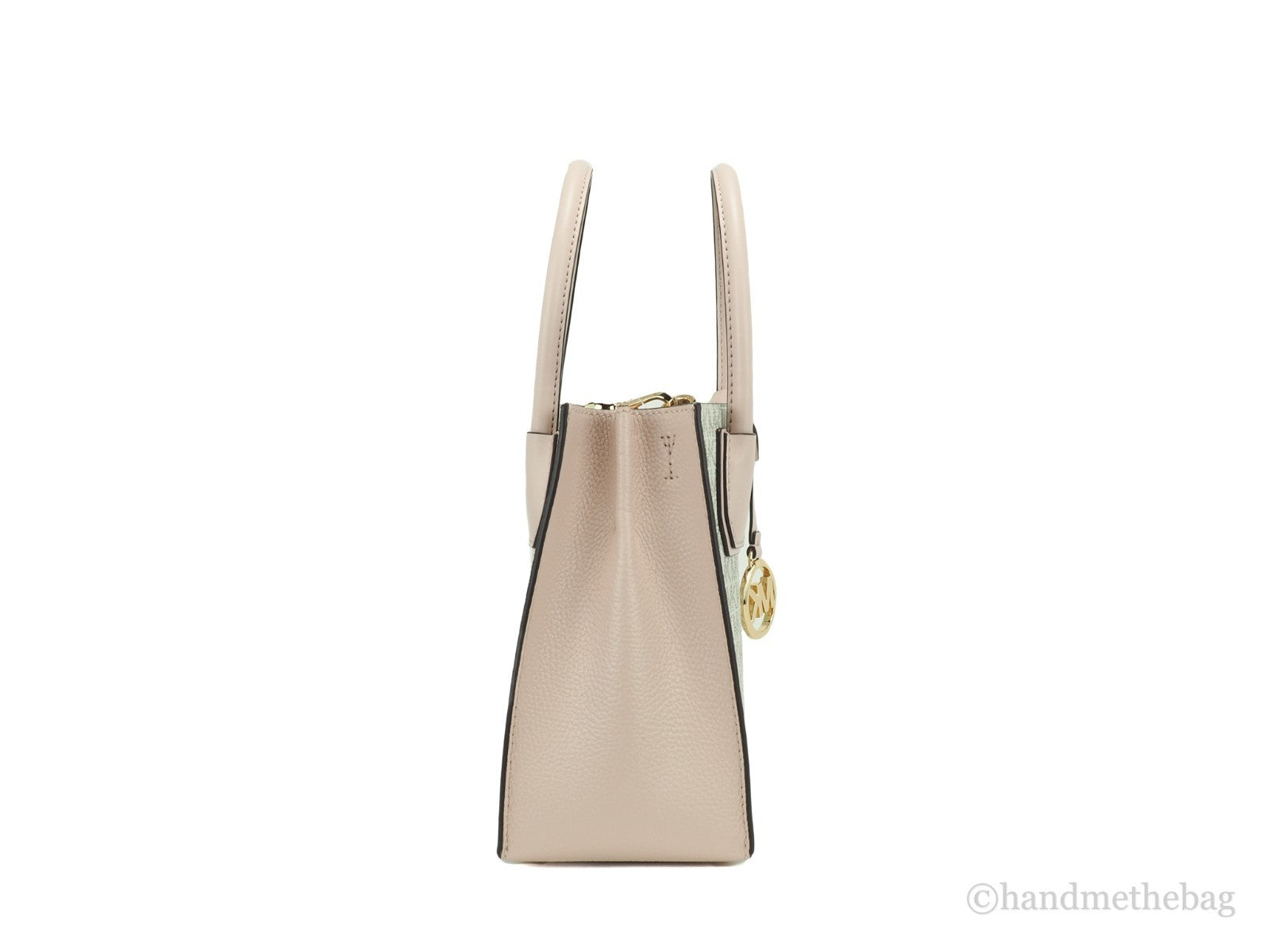 Michael Kors MICHAEL KORS Mercer 35S1GM9M2B Μεσαία Τσάντα Χιαστί Accordion από Δέρμα και Ύφασμα με Λογότυπο σε Απόχρωση Powder Blush Multi