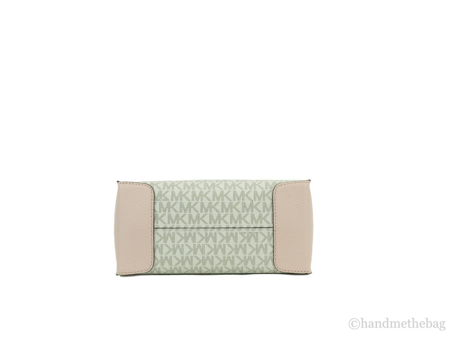 Michael Kors MICHAEL KORS Mercer 35S1GM9M2B Μεσαία Τσάντα Χιαστί Accordion από Δέρμα και Ύφασμα με Λογότυπο σε Απόχρωση Powder Blush Multi