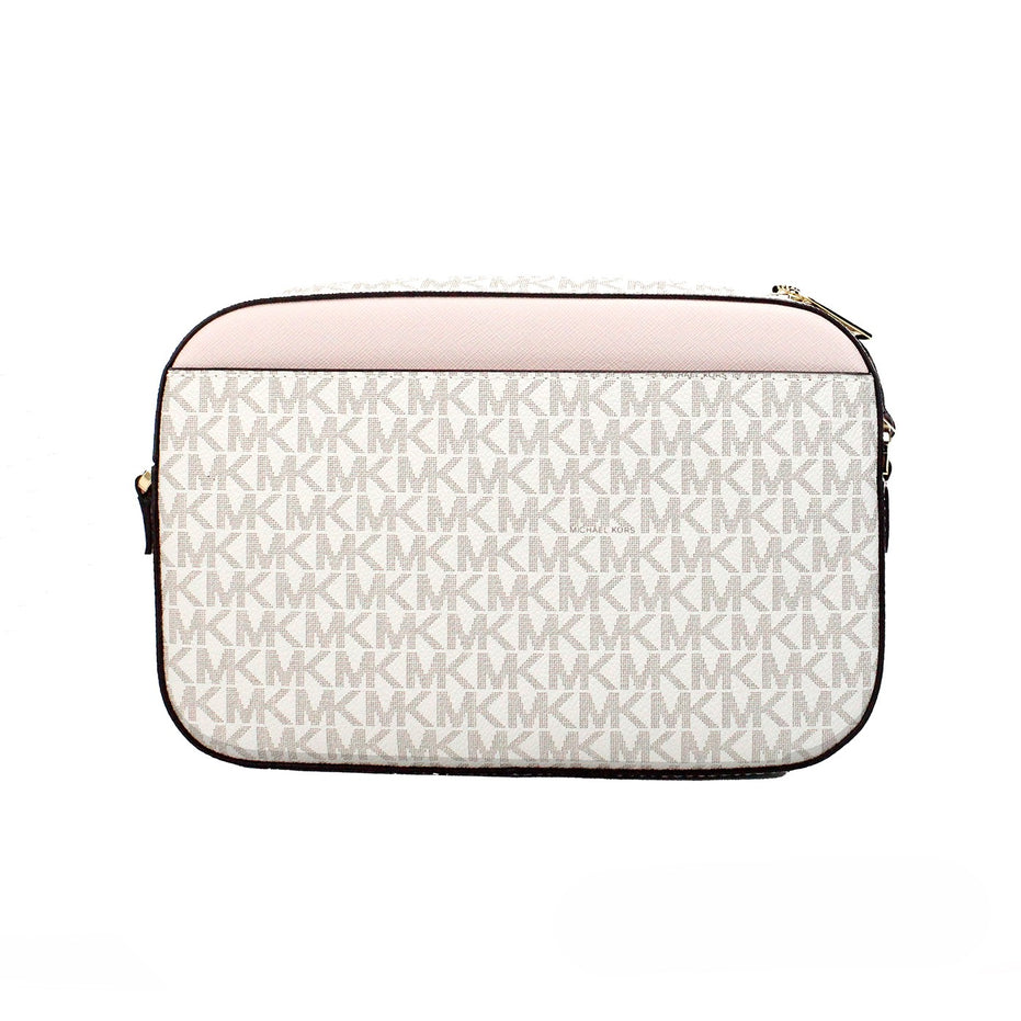 Michael Kors Adult Saffiano Leather Chain Zip Crossbody Handbag