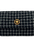 Versace Wallet On A Chain Fabric Black Crossbody Bag