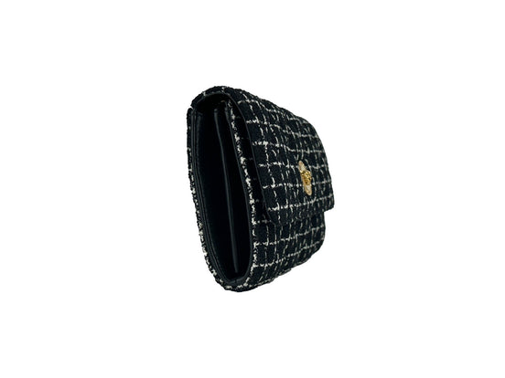 Τσάντα Crossbody Versace Wallet On A Chain από Υφασμάτινο Μαύρο Υλικό
