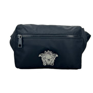 Versace Medusa Black Nylon Belt Bag Waist Fanny Pack Purse