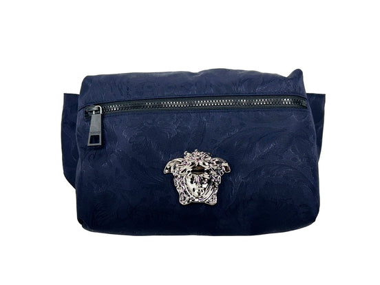 Τσάντα Μέσης Versace Medusa από Navy Νάιλον με Ζώνη Waist Fanny Pack
