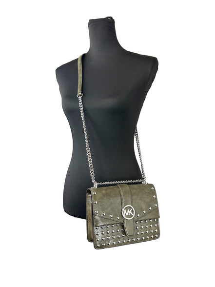 Μικρή Τσάντα Ώμου Michael Kors Greenwich με Καπάκι