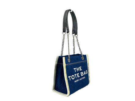 Μικρή τσάντα Marc Jacobs The Tote από τζιν με αλυσίδα  