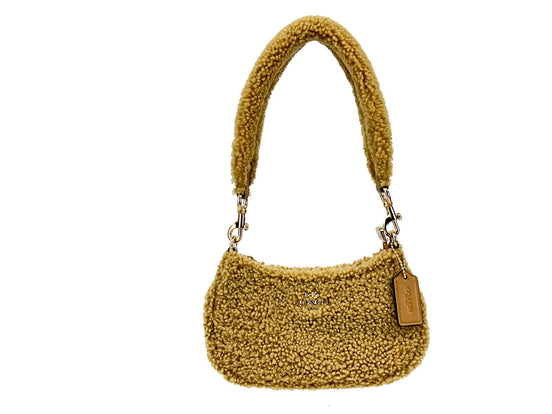 COACH Coach Teri Mini Shearling Fur Crossbody Bag