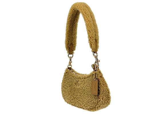 COACH Coach Teri Mini Shearling Fur Crossbody Bag