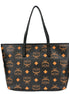 MCM Aren Black Leather Shoulder Tote Bag