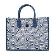 MCM Aren Munchen Denim Tote Bag