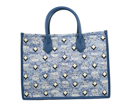 MCM Aren Munchen Denim Tote Bag