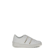Valentino Garavani White Calf Leather Bos Taurus Sneakers