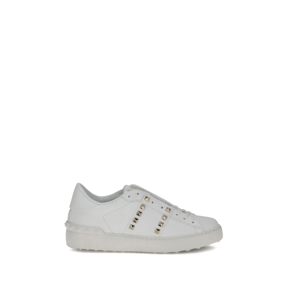 Valentino Garavani White Calf Leather Bos Taurus Sneakers