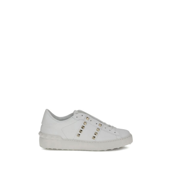 Valentino Garavani White Calf Leather Bos Taurus Sneakers