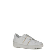 Valentino Garavani White Calf Leather Bos Taurus Sneakers