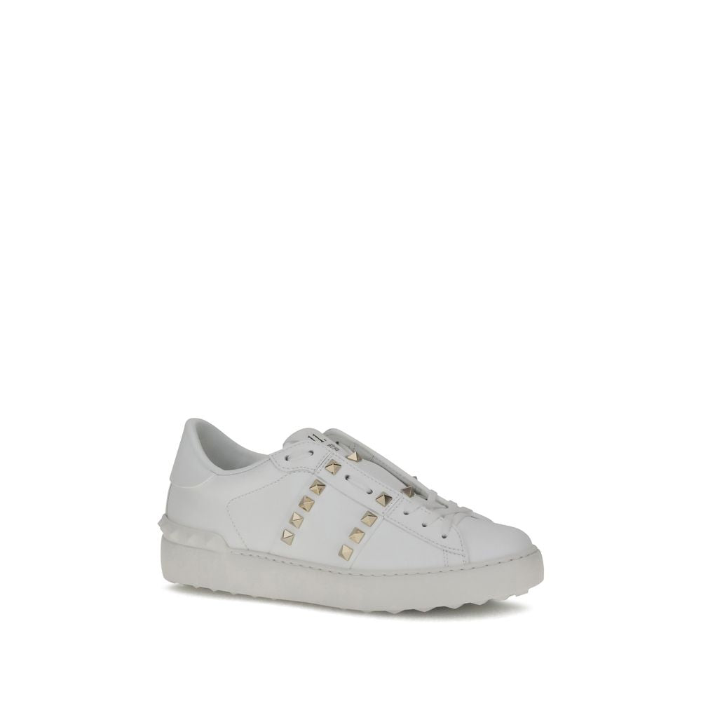 Valentino Garavani White Calf Leather Bos Taurus Sneakers