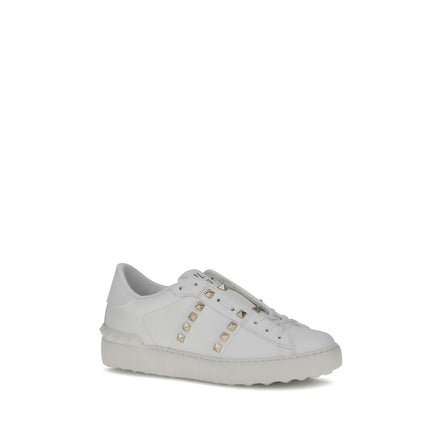 Valentino Garavani White Calf Leather Bos Taurus Sneakers