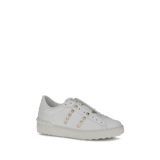 Valentino Garavani White Calf Leather Bos Taurus Sneakers