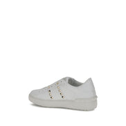 Valentino Garavani White Calf Leather Bos Taurus Sneakers