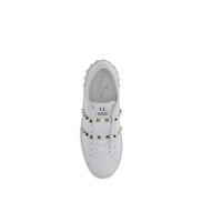 Valentino Garavani White Calf Leather Bos Taurus Sneakers