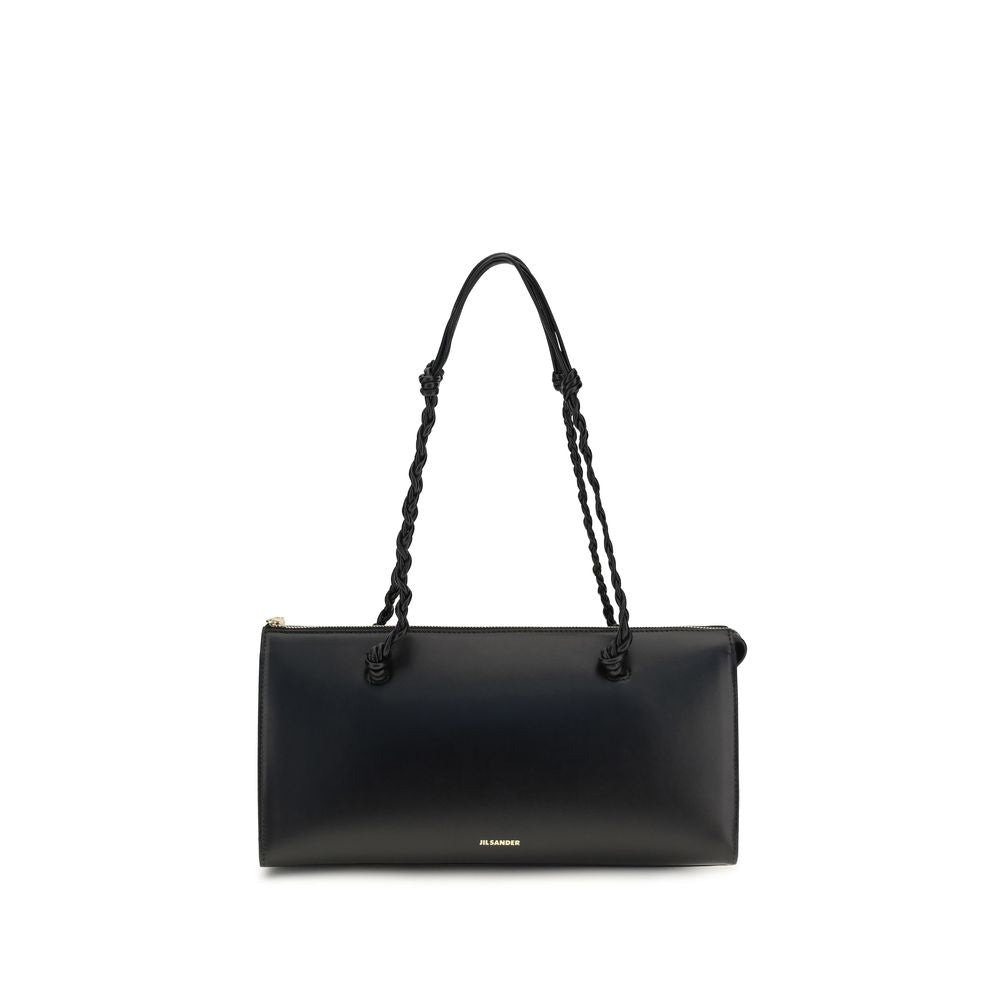 Jil Sander Black Calf Leather Bos Taurus Shoulder Bag