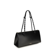 Jil Sander Black Calf Leather Bos Taurus Shoulder Bag