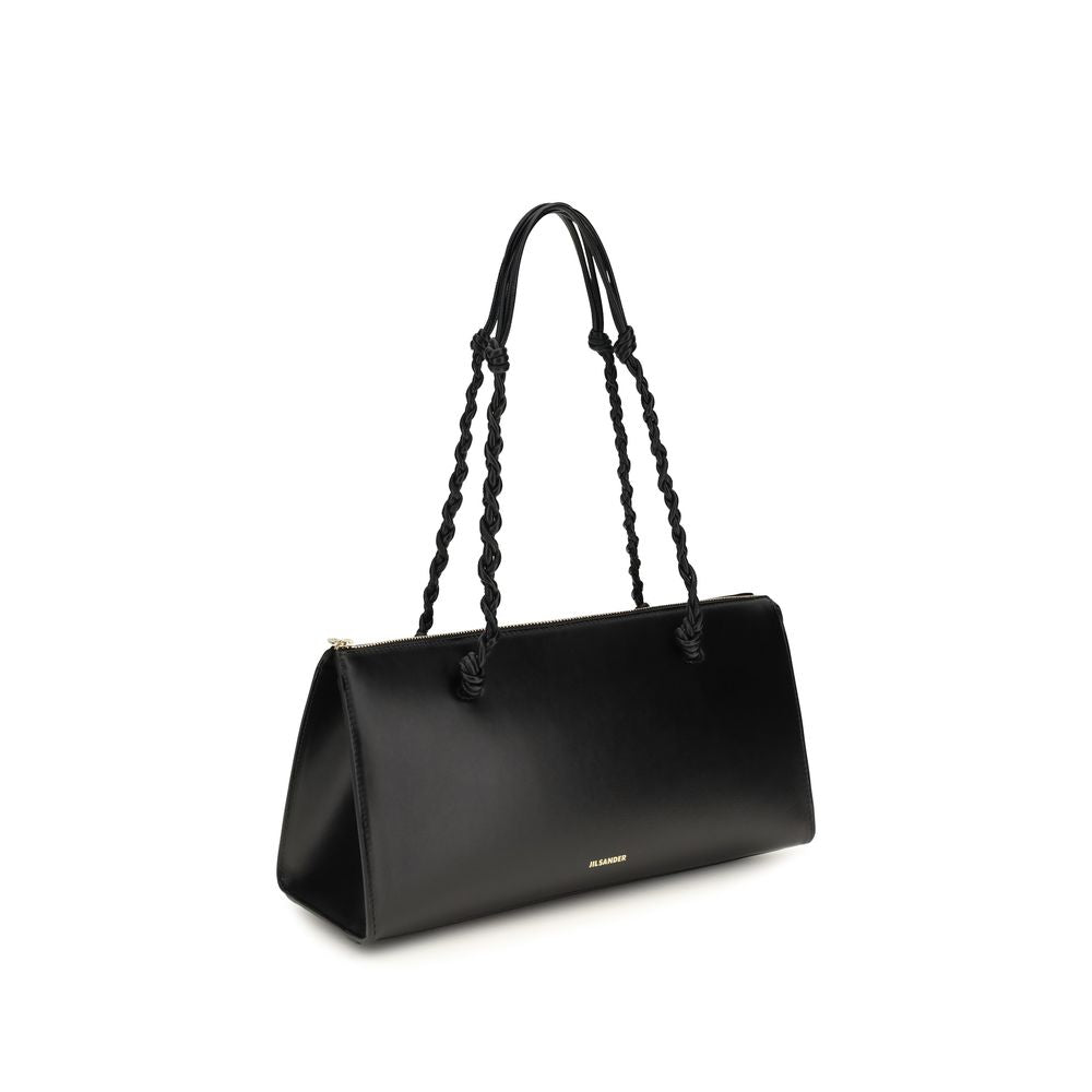 Jil Sander Black Calf Leather Bos Taurus Shoulder Bag