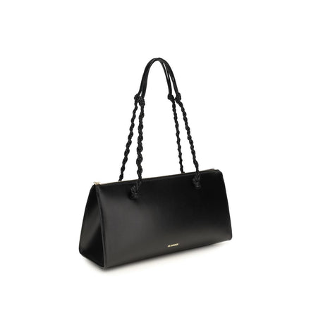 Jil Sander Black Calf Leather Bos Taurus Shoulder Bag