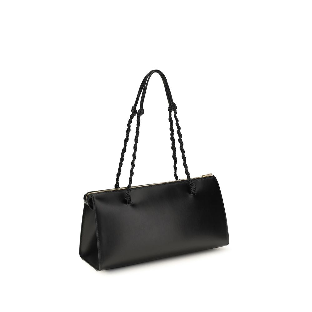 Jil Sander Black Calf Leather Bos Taurus Shoulder Bag