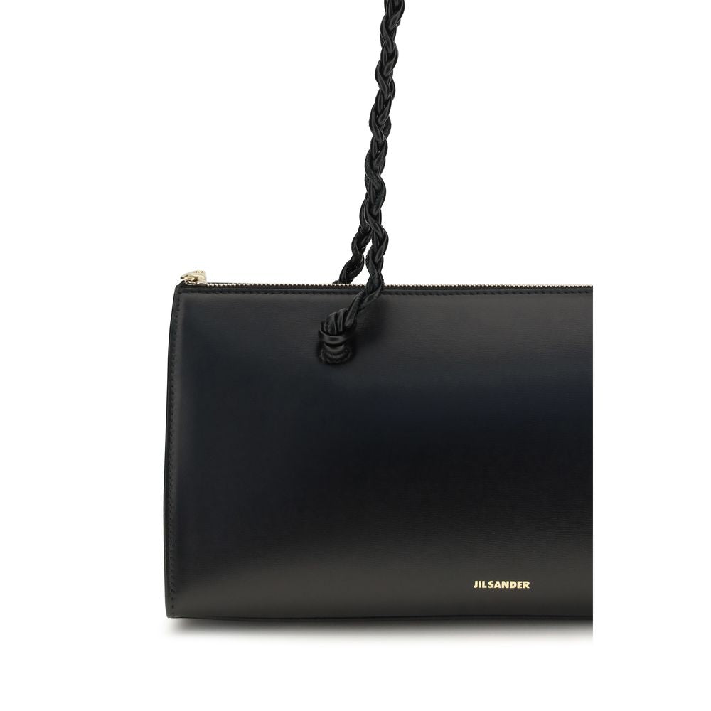 Jil Sander Black Calf Leather Bos Taurus Shoulder Bag
