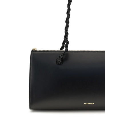 Jil Sander Black Calf Leather Bos Taurus Shoulder Bag