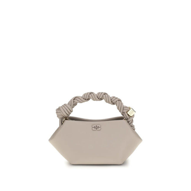 Ganni Gray Recycled Leather Handbag