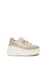 Chloé Beige Calf Leather Bos Taurus Platform Sneakers