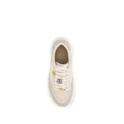 Chloé Beige Calf Leather Bos Taurus Platform Sneakers