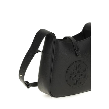 Tory Burch Black Calf Leather Bos Taurus Shoulder Bag