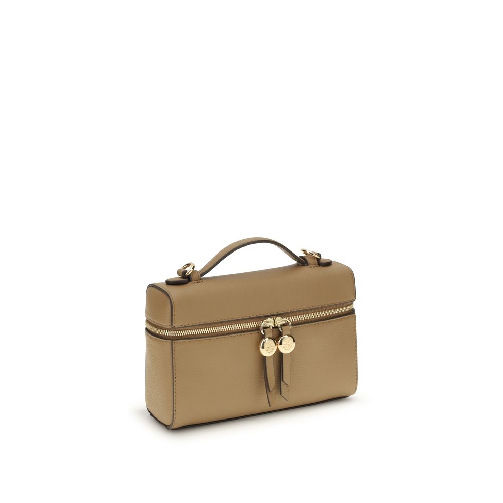 Tory Burch Beige Calf Leather Bos Taurus Handbag