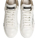Dolce & Gabbana White Gold Low Top Leather Sneakers Shoes