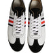 Dolce & Gabbana Black White Leather Suede Low Top Sneakers Shoes
