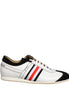 Dolce & Gabbana Black White Leather Suede Low Top Sneakers Shoes