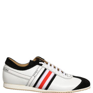 Dolce & Gabbana Black White Leather Suede Low Top Sneakers Shoes