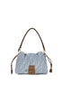 Fendi Blue Cotton Shoulder Bag