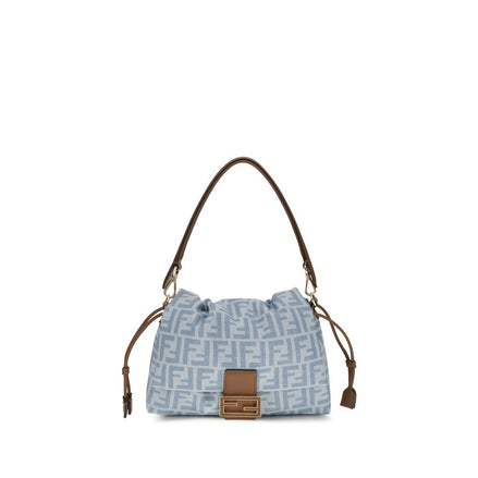 Fendi Blue Cotton Shoulder Bag