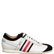 Dolce & Gabbana Black White Leather Suede Low Top Sneakers Shoes